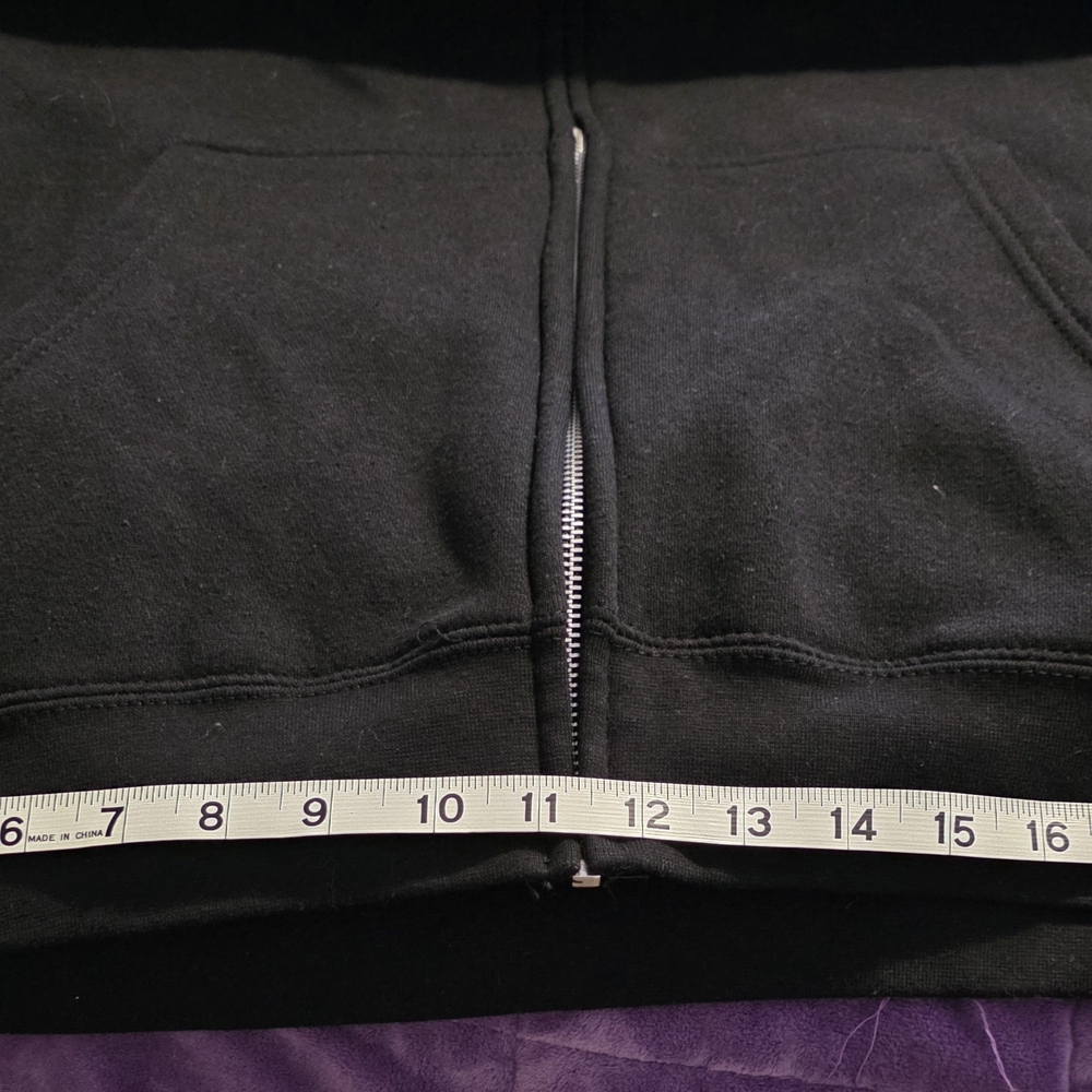 Beautiful Disaster Size 1X Black Zip-Up Hoodie - Picture 8 of 9